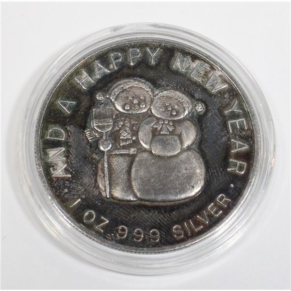 1 OZ VINTAGE MERRY CHRISTMAS AND A HAPPY NEW