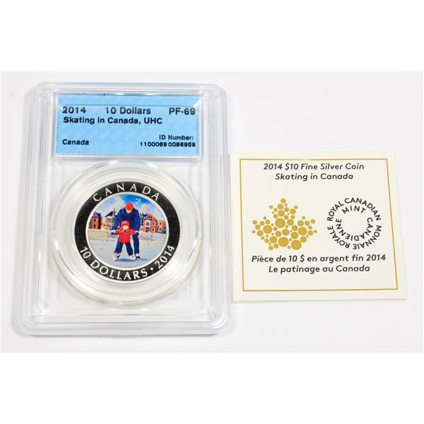 2016 CANADA $10 SKATING IN CANADA 1/2 OZ FINE