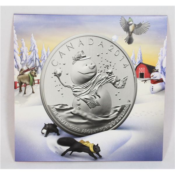 2014 CANADA $20 FOR $20 # 14 SNOWMAN 1/4 OZ