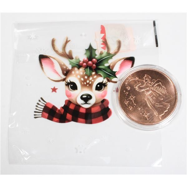 CHRISTMAS ANGEL 1 OZ .999 FINE COPPER