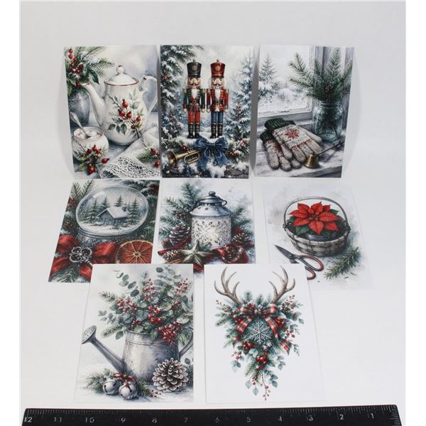 EIGHT CHRISTMAS POST CARDS