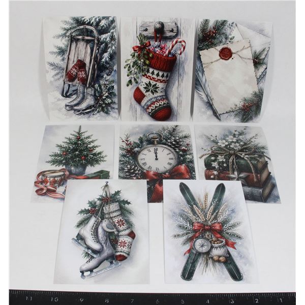 EIGHT CHRISTMAS POST CARDS