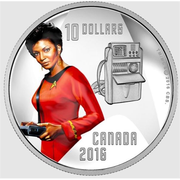 2016 CANADA $10 STAR TREK - UHURA 1/2 OZ FINE