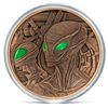 Image 1 : 5 OZ .999 FINE COPPER ROUND. COLOURIZED ALIEN.