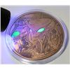 Image 4 : 5 OZ .999 FINE COPPER ROUND. COLOURIZED ALIEN.