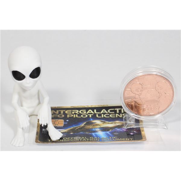 WE'LL BE BACK. SPACE ALIENS. 1 OZ .999 FINE COPPER