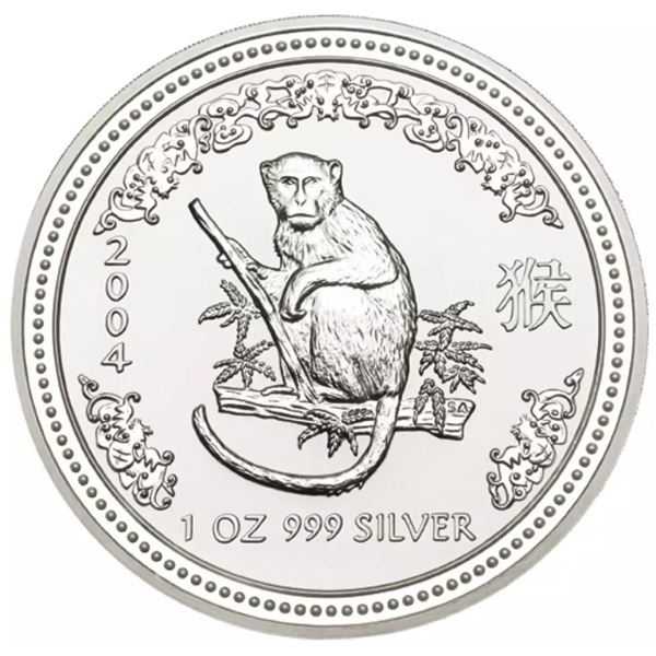 1 OZ 2004 LUNAR YEAR OF THE MONKEY COIN