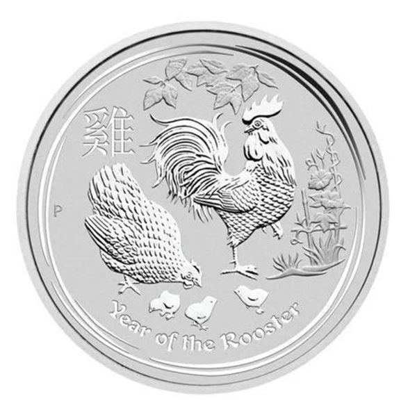 10 OZ. 2017 LUNAR YEAR OF THE ROOSTER SILVER COIN