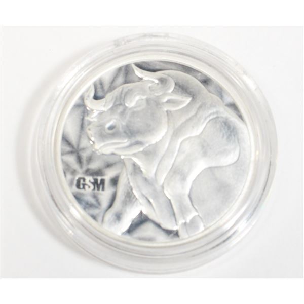 1/4 OZ BULL AND BEAR FRACTIONAL SILVER ROUND