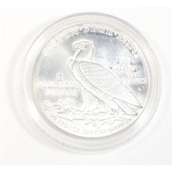 1/4 OZ INCUSE INDIAN FRACTIONAL SILVER ROUND