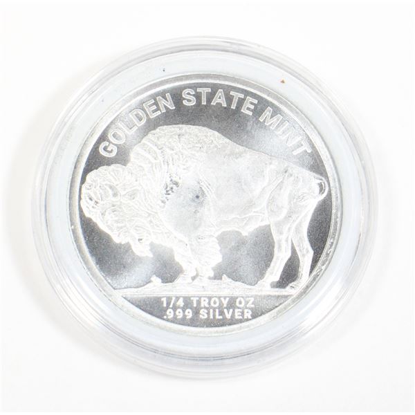1/4 OZ BUFFALO FRACTIONAL SILVER ROUND