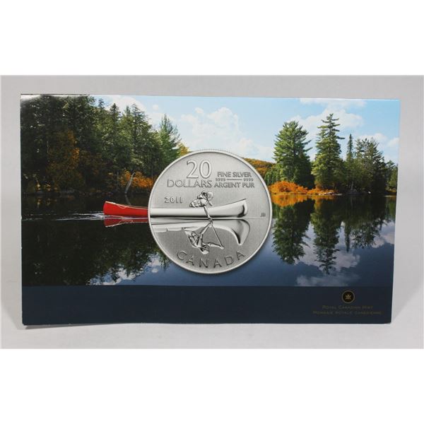 2011 1/4 OZ CANOE #2 FINE SILVER COIN