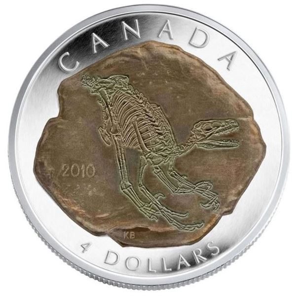 2008 CANADA $4 DINOSAUR COLLECTION TRICERATOP