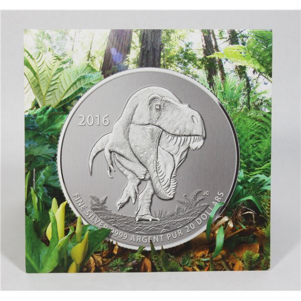 2016 CANADA $20 FOR $20 #19 TYRANNOSAURUS REX
