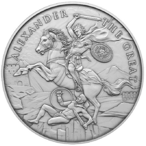 ALEXANDER THE GREAT LEGENDARY WARRIORS 1 OZ SILVER