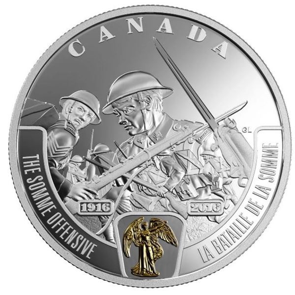 2016 CANADA $20 WWI BATTLEFRONT SOMME