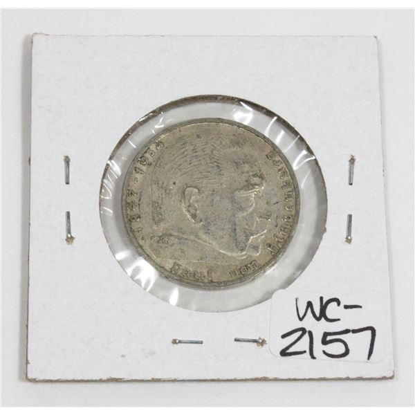 GERMAN THIRD REICH 1939 A. 2 MARKS. EXTRA FINE