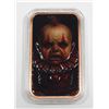 Image 2 : 1 OZ CREEPY CLOWN. BABY COPPER BAR WITH GIFT BAG
