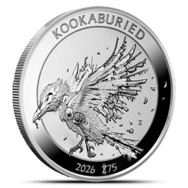 1 OZ ZOMBUCKS WORLD: KOOKABURIED SILVER ROUND