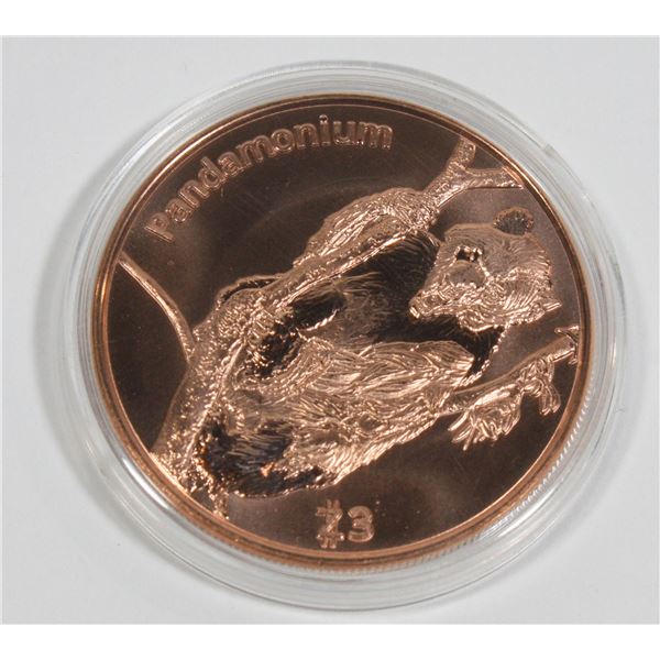 ZOMBUCKS WORLD PANDAMONIUM 1 OZ COPPER ROUND