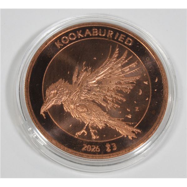 ZOMBUCKS WORLD KOOKABURIED 1 OZ COPPER ROUND