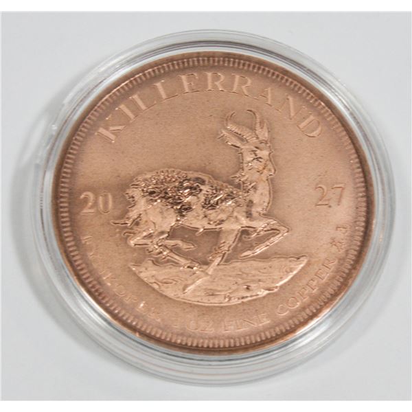 ZOMBUCKS WORLD KILLERAND 1 OZ COPPER ROUND