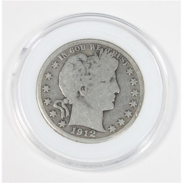 1912 U.S. BARBER SILVER HALF DOLLAR