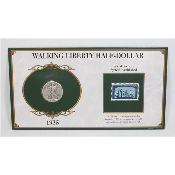 1935 U.S. WALKING LIBERTY SILVER HALF DOLLAR