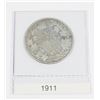 Image 1 : 1911 CANADA SILVER HALF DOLLAR
