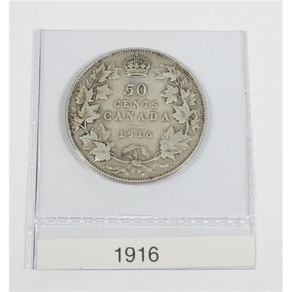 1916 CANADA SILVER HALF DOLLAR