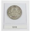 Image 1 : 1916 CANADA SILVER HALF DOLLAR