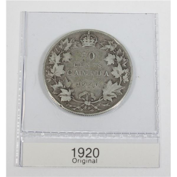 1920 CANADA SILVER HALF DOLLAR