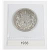 Image 1 : 1938 CANADA SILVER HALF DOLLAR