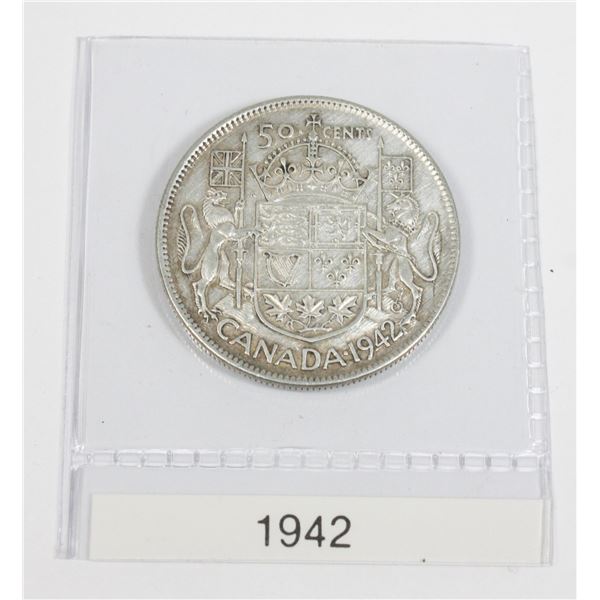 1942 CANADA SILVER HALF DOLLAR