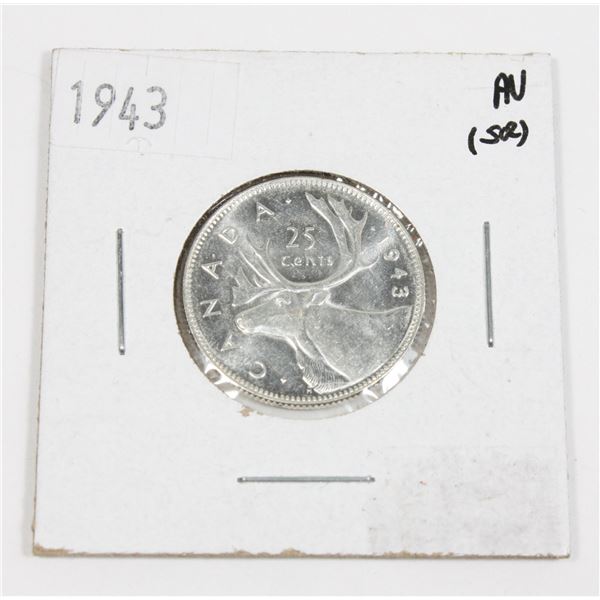 1943 CANADA SILVER 25 CENT