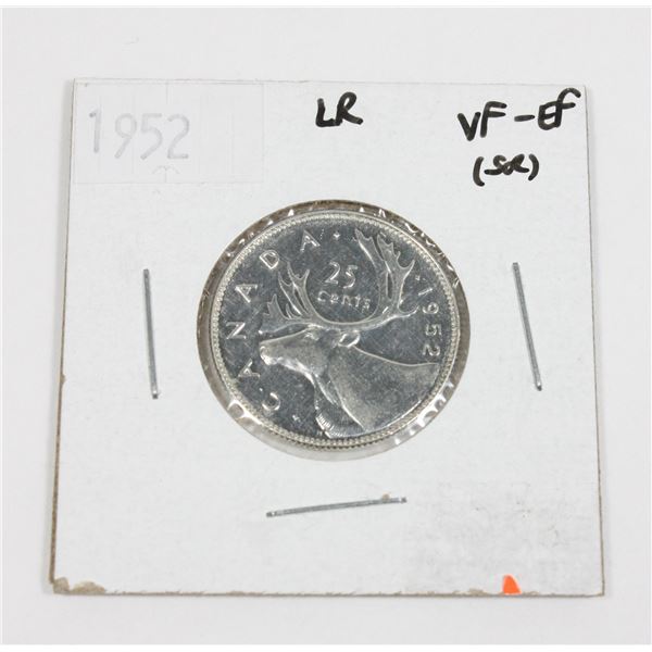 1952 CANADA SILVER 25 CENT