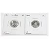 Image 1 : 1966 AND 1967 CANADA 10 CENT SILVER DIMES. 2 PC