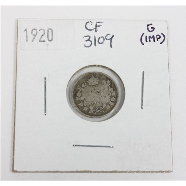 1920 CANADA UNKNOWN THINKING IT'S A SILVER NICKEL