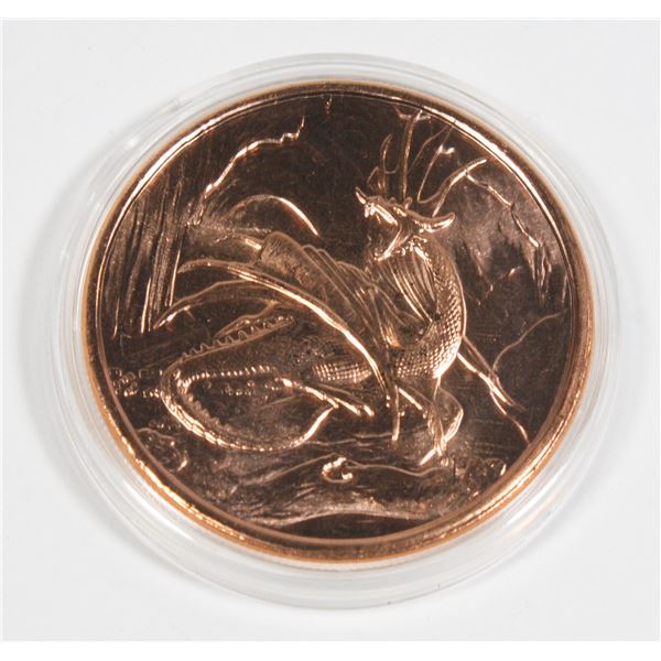 1 OZ COPPER ROUND IN CAPSULE