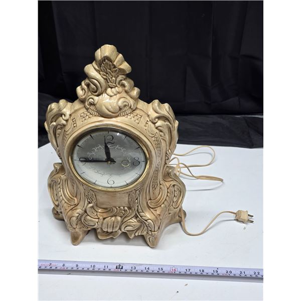 Vintage Ceramic Lanshire Mantel Clock - Works