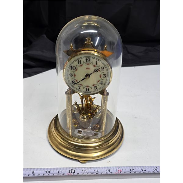 Vintage Glass Dome Clock, Made in Germany - Untested