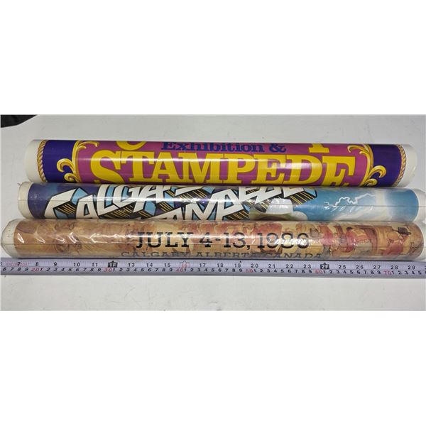 (3) Calgary Stampede Posters – Assorted Years
