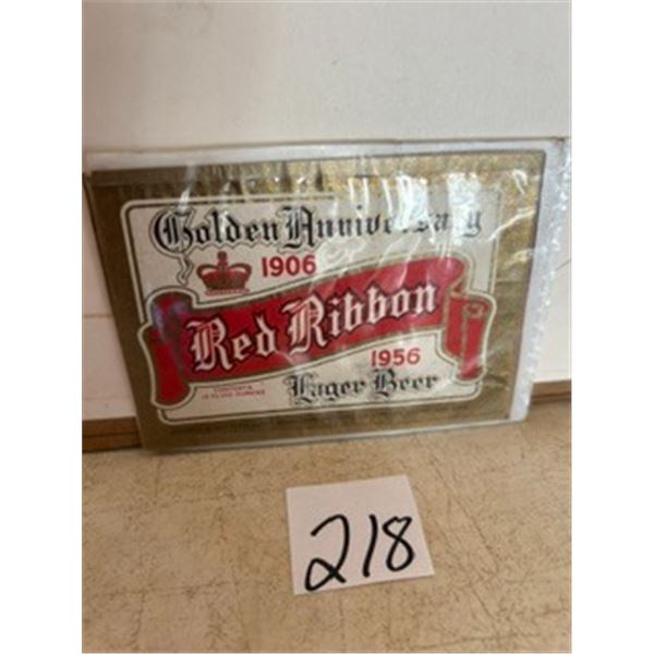 Red Ribbon Beer Label