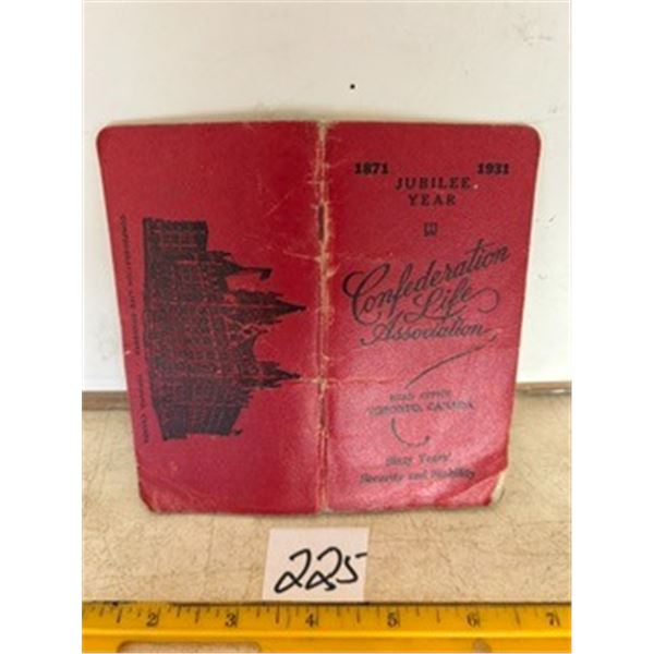 1931 Confederation Life Association Notebook