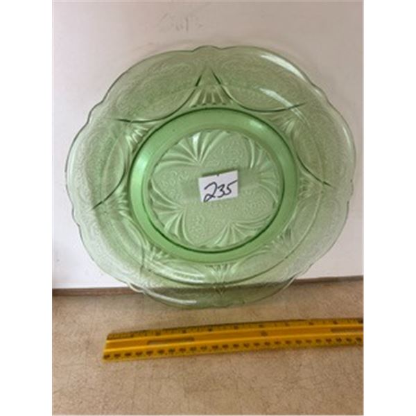 10” Green Depression Plate