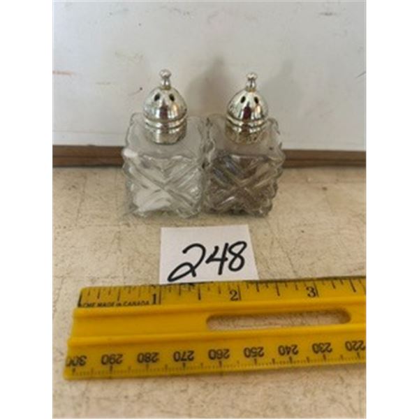 Small Glass Salt & Pepper Shakers