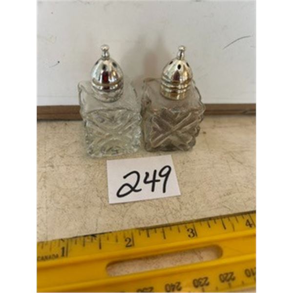 Small Glass Salt & Pepper Shakers