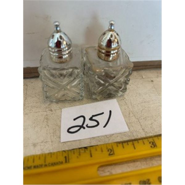 Small Glass Salt & Pepper Shakers