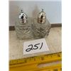 Image 1 : Small Glass Salt & Pepper Shakers