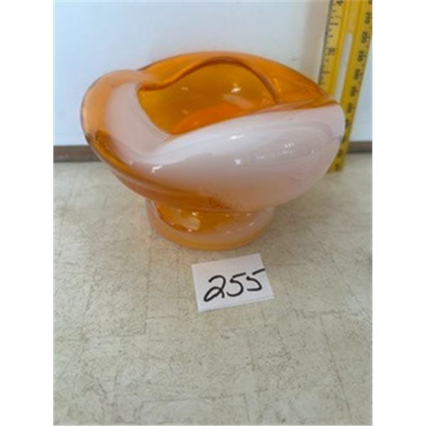 Creamsicle Glass - 4 ¾” x 3” Tall